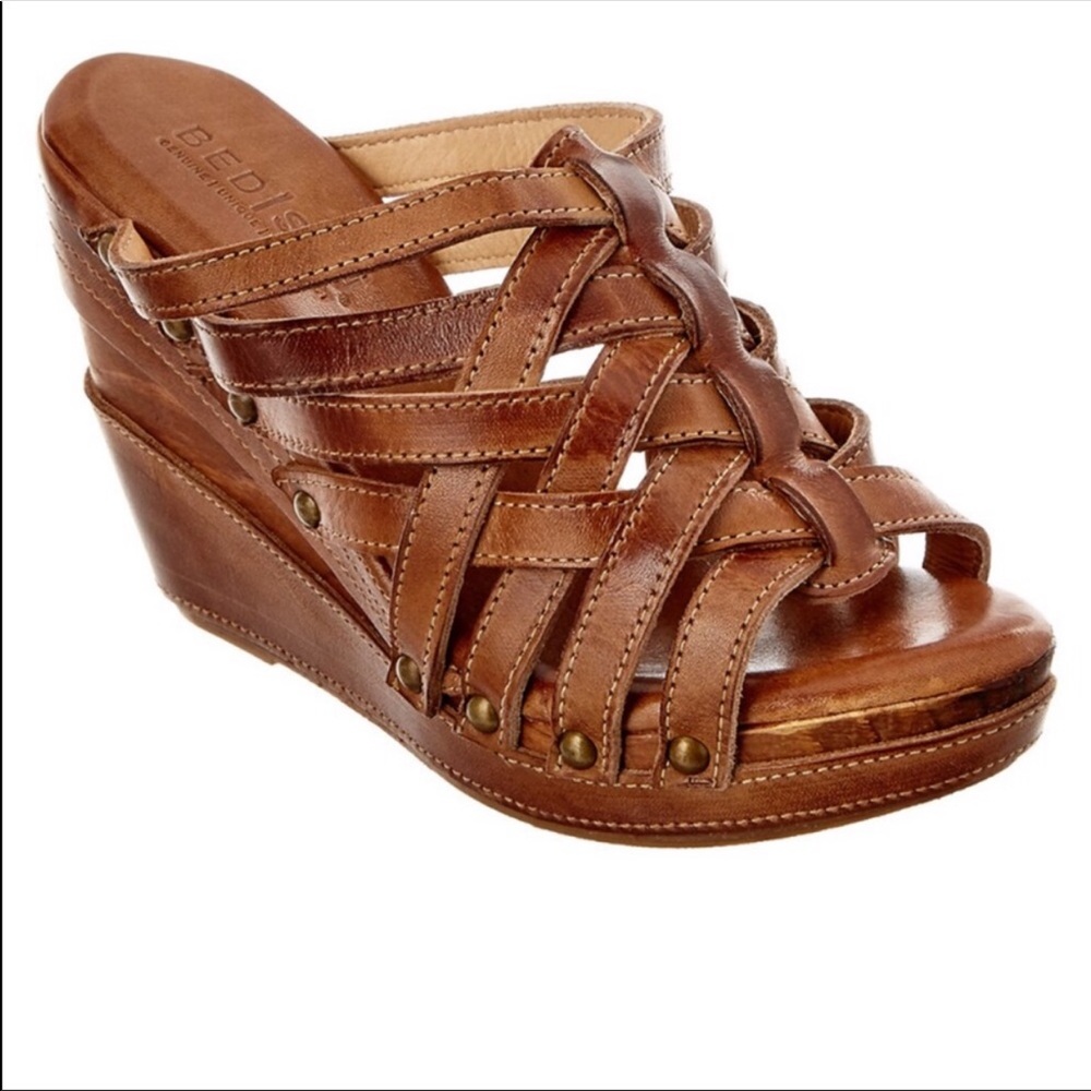 ❤️MUST GO  Bed Stu Tan Wedges “Josie”